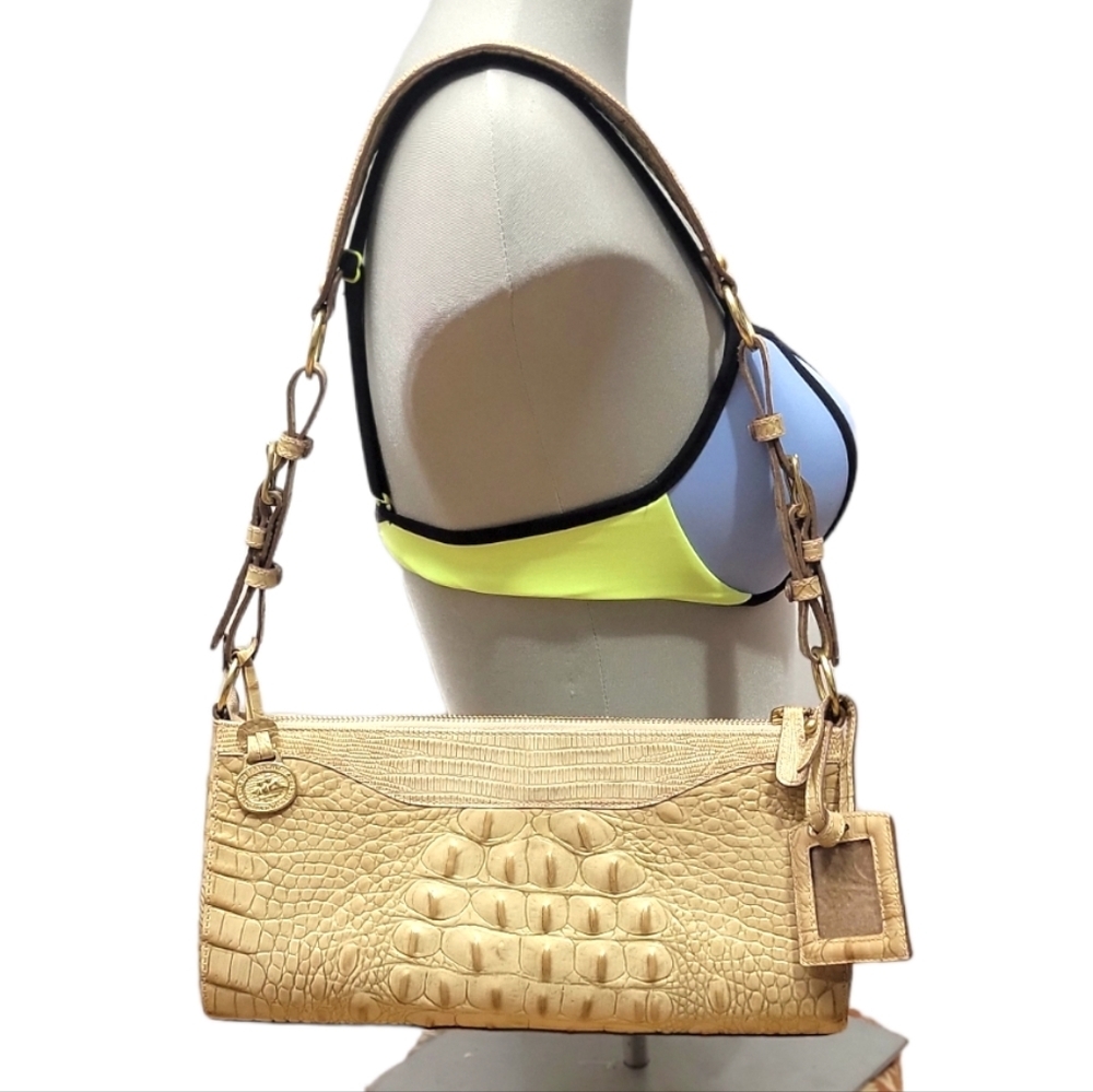❤️BRAHMIN CROC Embossed Womens  Shoulder Bag